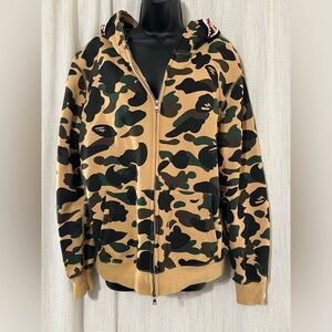 A Bathing Ape (BAPE) 1st Camo Full Zip Shark Hoodie